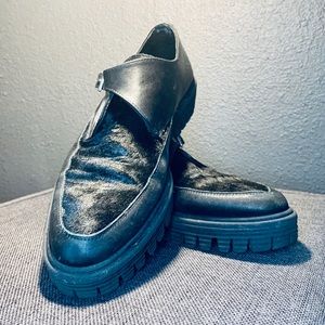 Zara Faux Fur Creeper Shoes